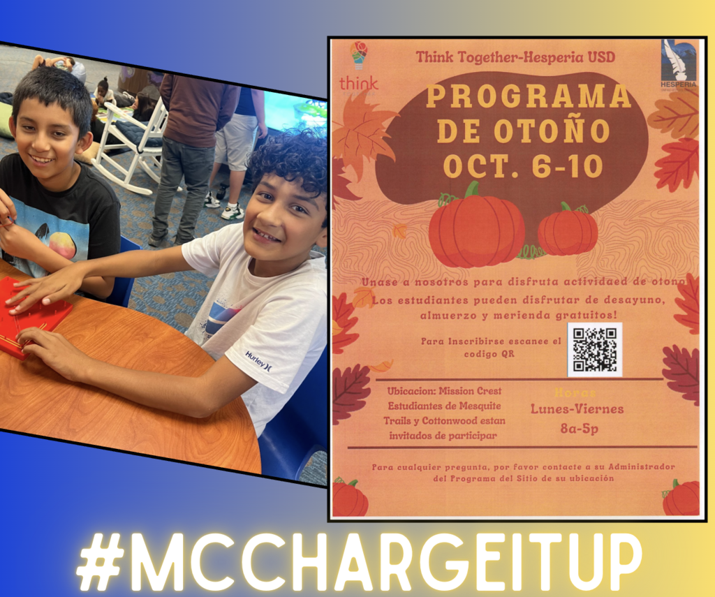 MIssion Crest Think together fall break