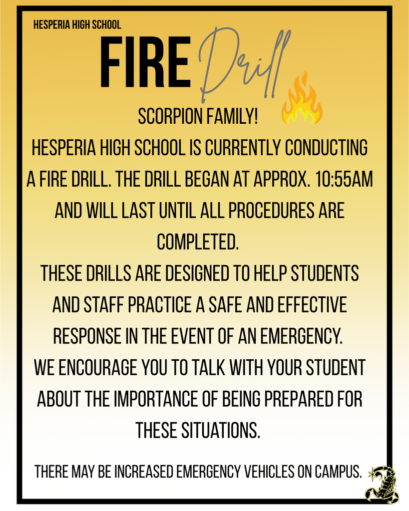 FIRE DRILL - HHS