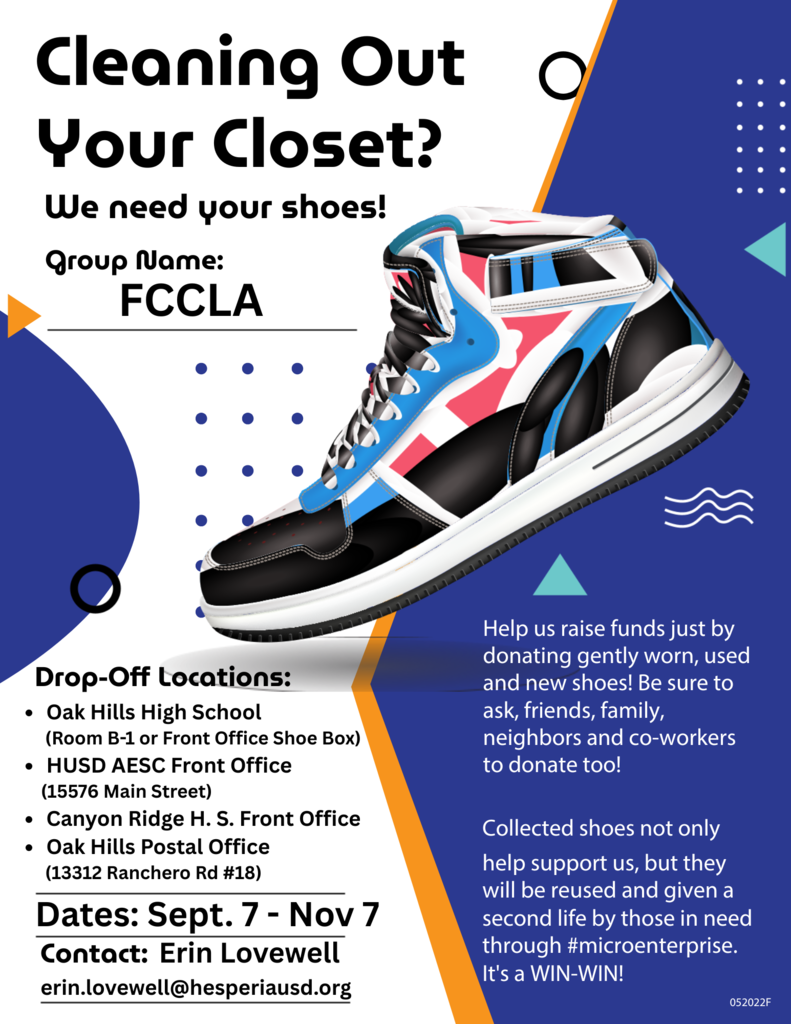 shoe donations flyer