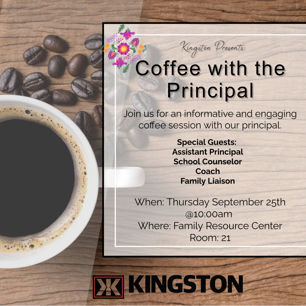 Coffee with the principal announcement flyer