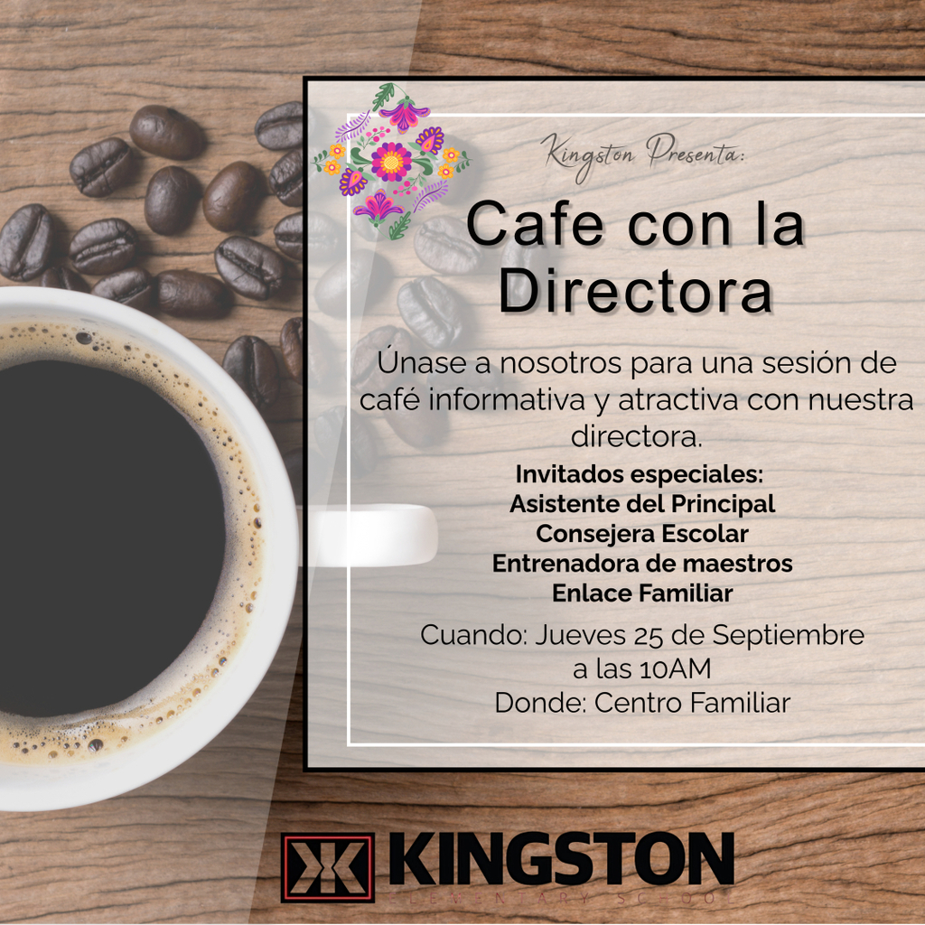 Coffee with the principal announcement flyer