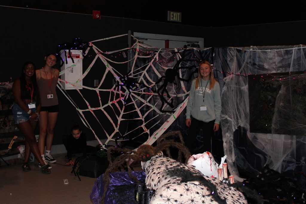 Student in haunted house