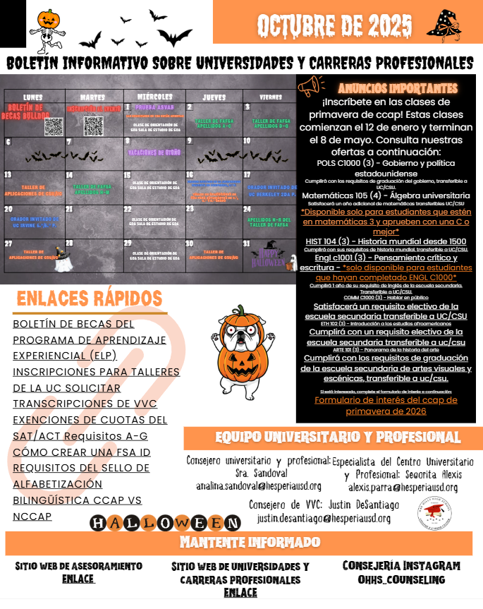 College & Career Newsletter Span