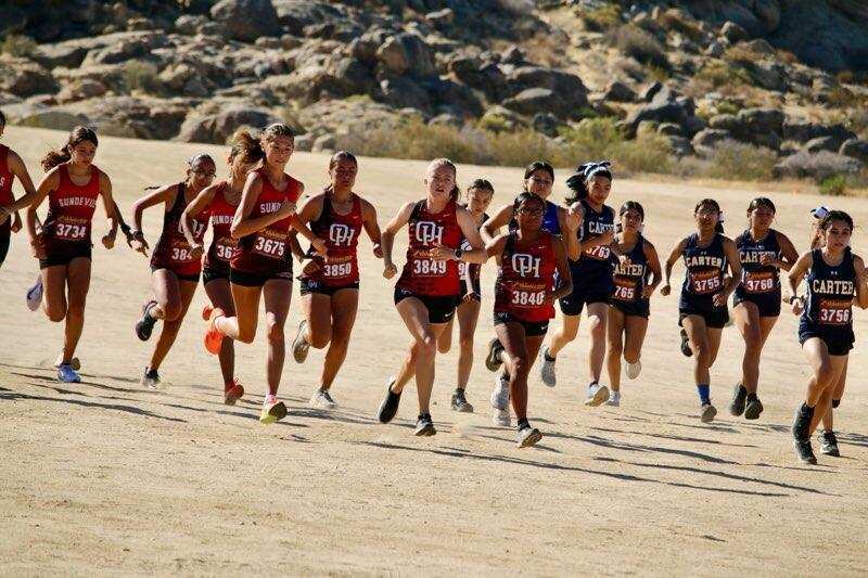 OHHS lady cross country running in the race