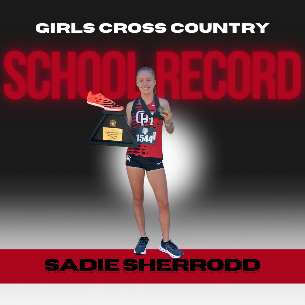 Sadie Sherrodd broke OHHS Cross Country 3 Mile Record