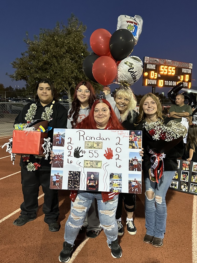 students and parents at senior night