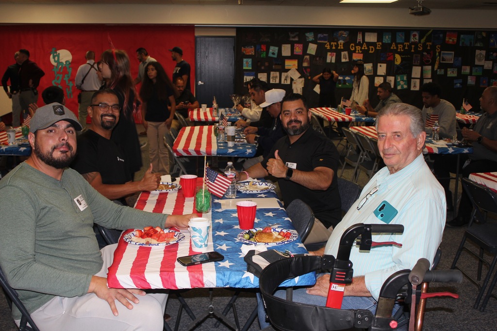 veterans eating pancakes