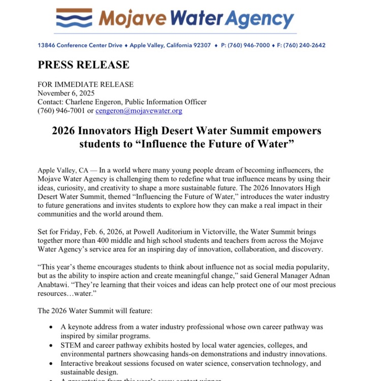 MOJAVE WATER SUMMIT 3