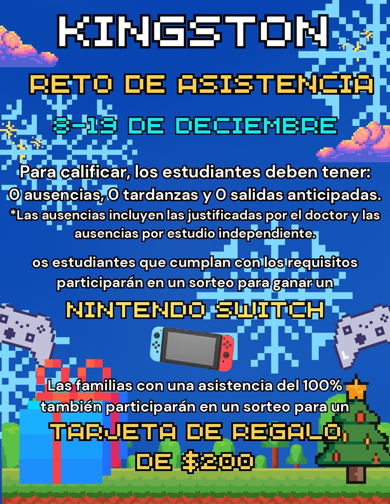 Kingston Attendance challenge flyer