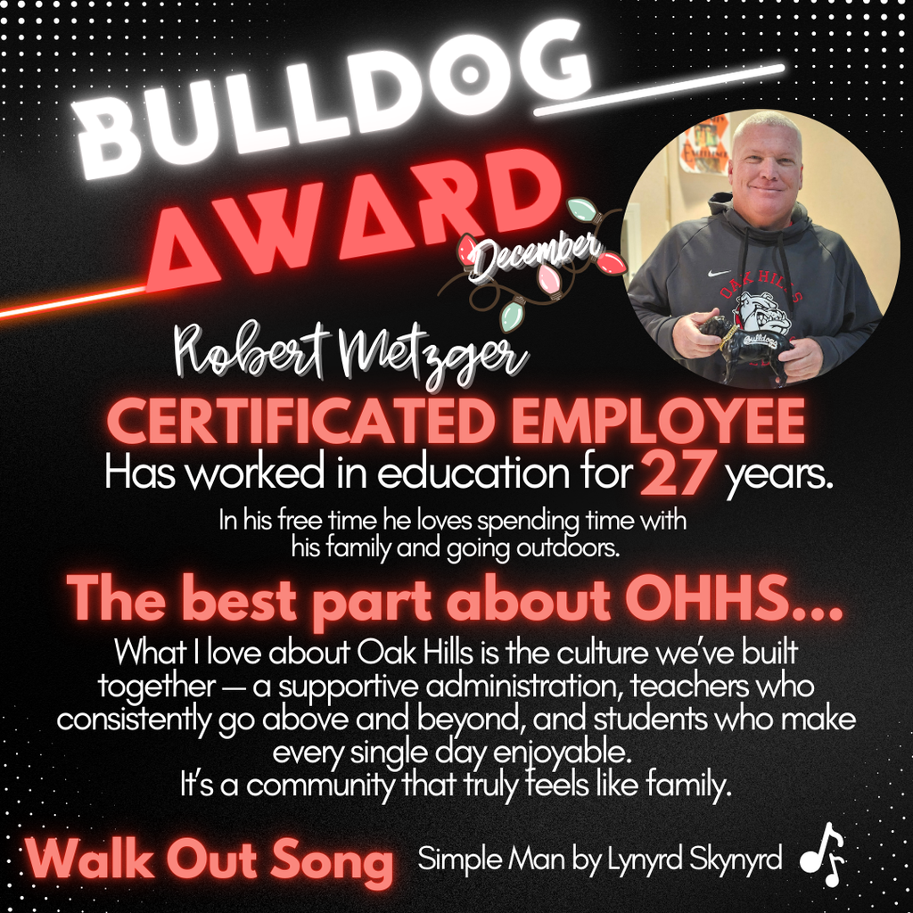 Robert Metzger Bulldog Award December 2025