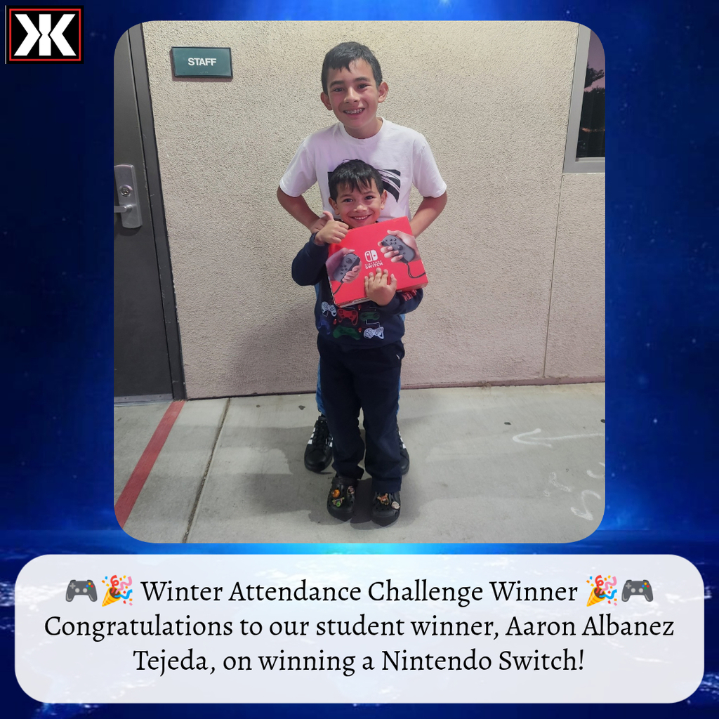 Nintendo Switch winner from our Winter Attendance Challenge