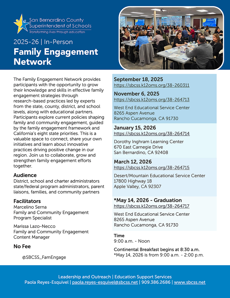 Family Engagement flyer