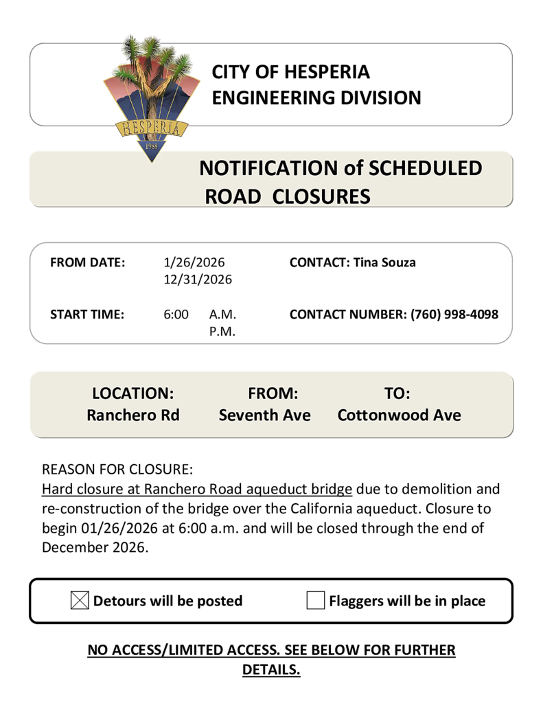 Road closure notice pg1
