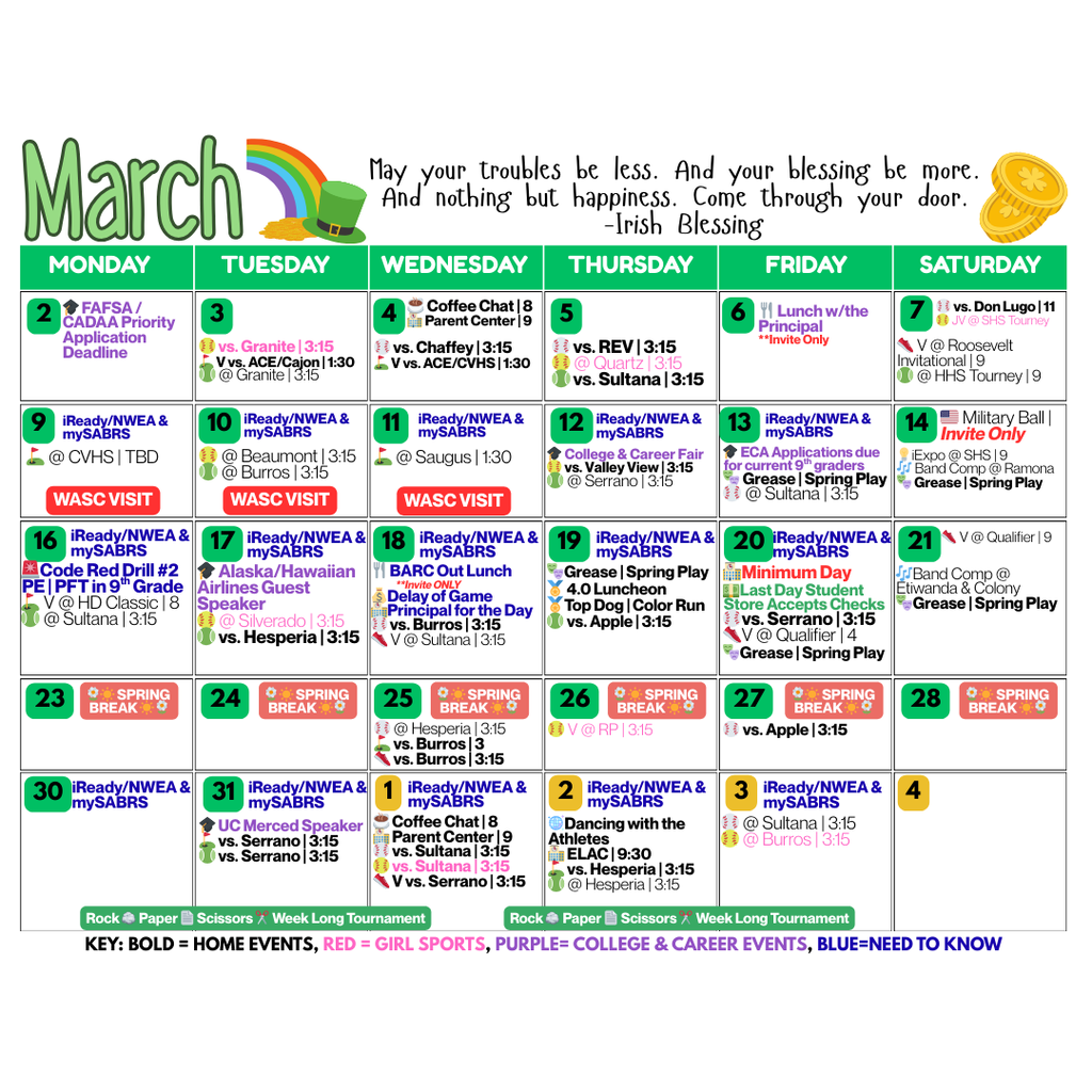 3.2 to 3.8 Events of the Week 3