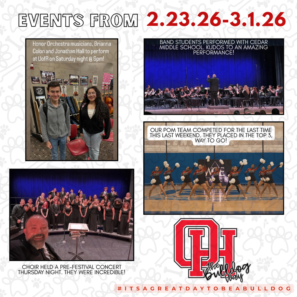 Events from 2.23 to 3.1