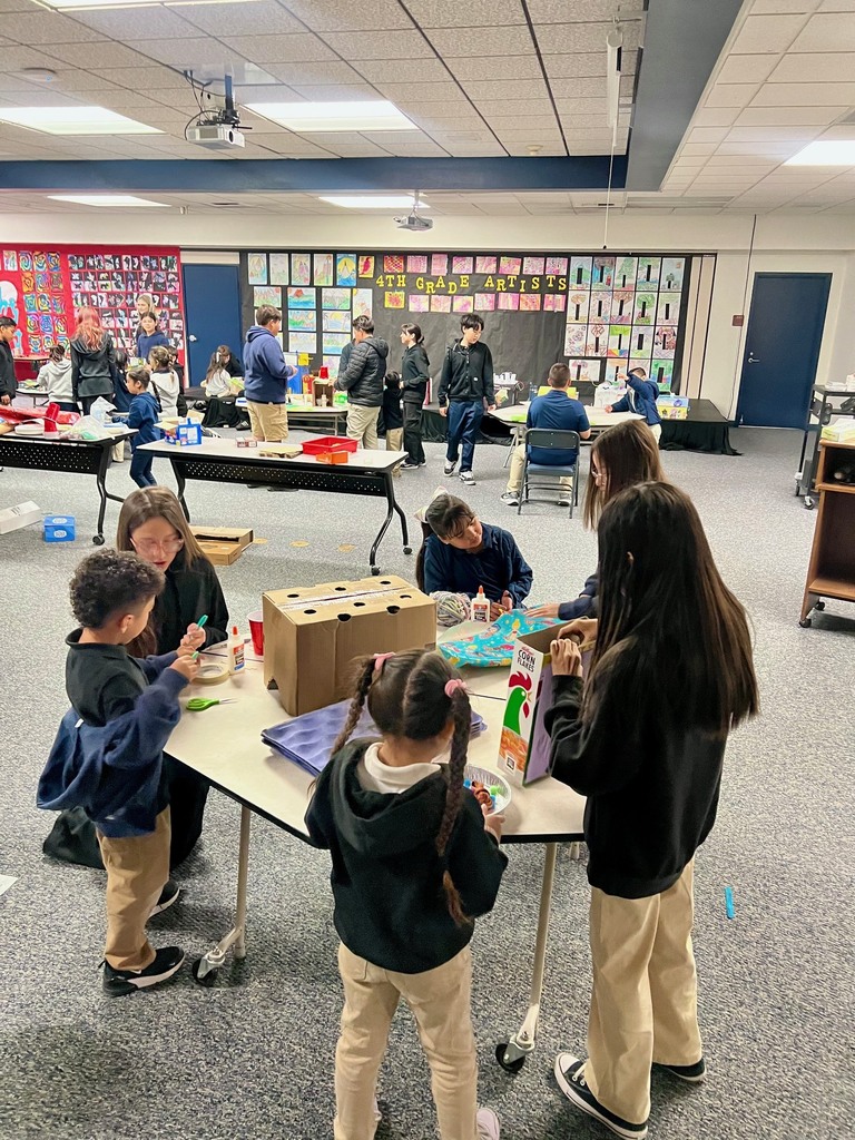 Students building leprechaun traps