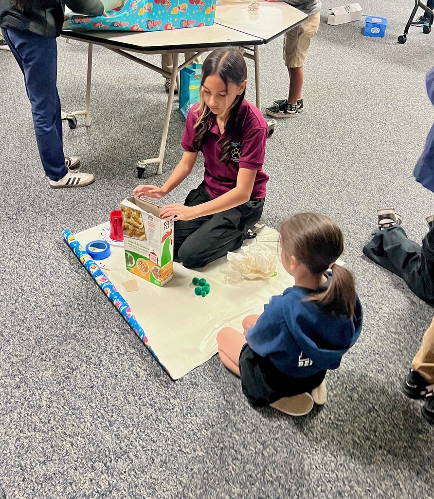 Students building leprechaun traps