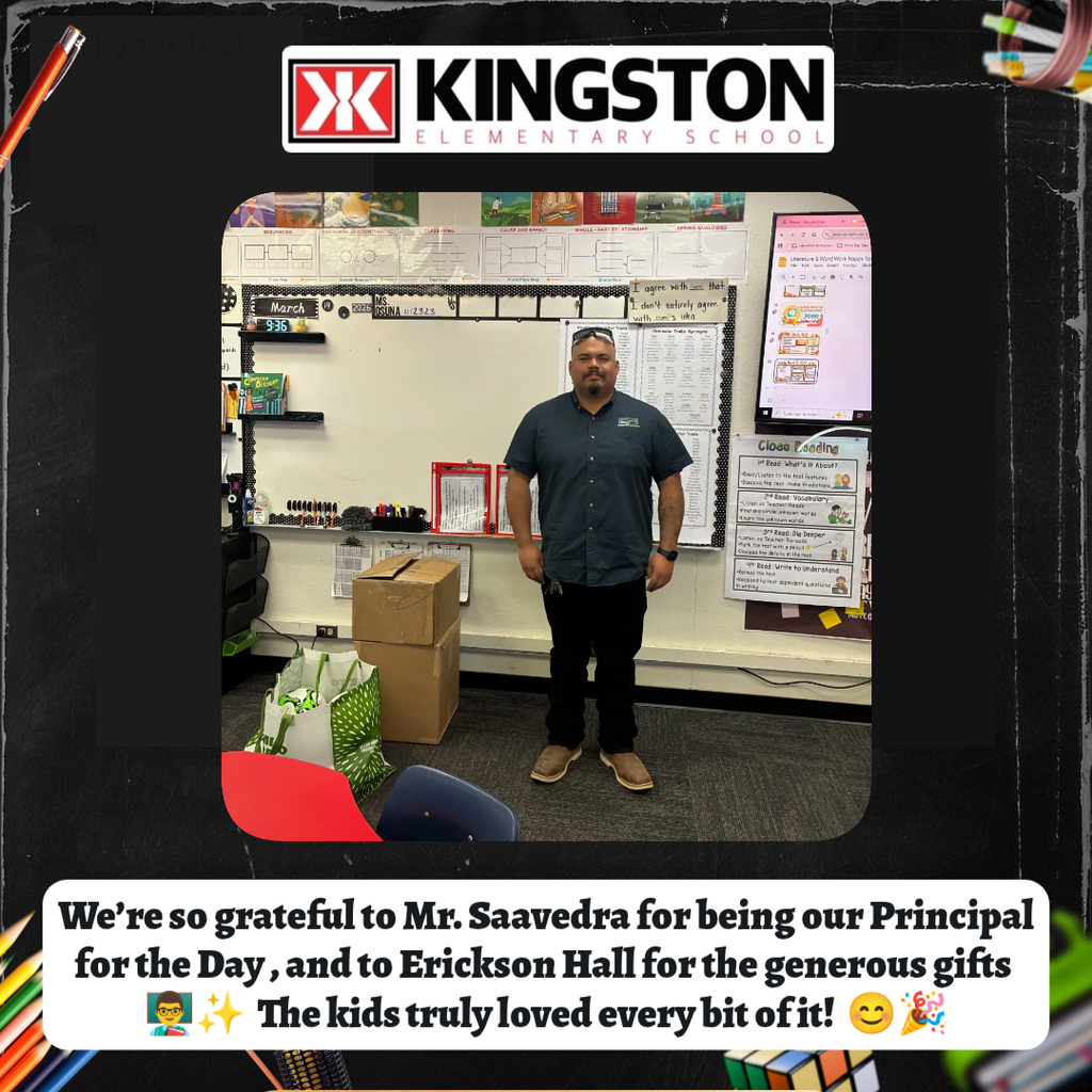 Mr. Saavedra, Kingston's principal for the day!