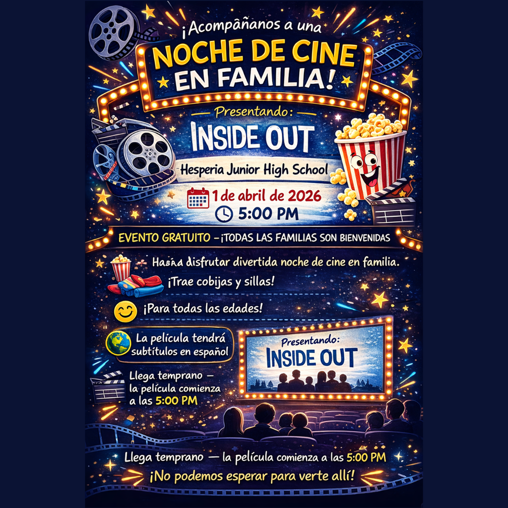 🎬🍿 ¡Noche de Cine Familiar! Acompáñanos para una tarde llena de diversión con familia, amigos y una gran película. Trae tus cobijas, disfruta de palomitas y relájate con nosotros. ¡No podemos esperar verte ahí!