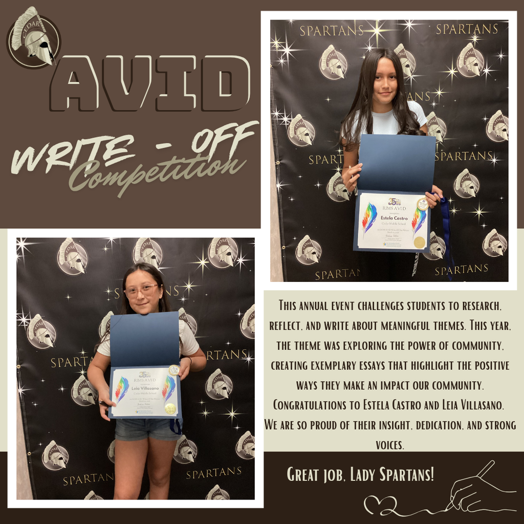 This annual event challenges students to research, reflect, and write about meaningful themes. This year, the theme was exploring the power of community, creating exemplary essays that highlight the positive ways they make an impact our community. Congratulations to Estela Castro and Leia Villasano.  We are so proud of their insight, dedication, and strong voices.