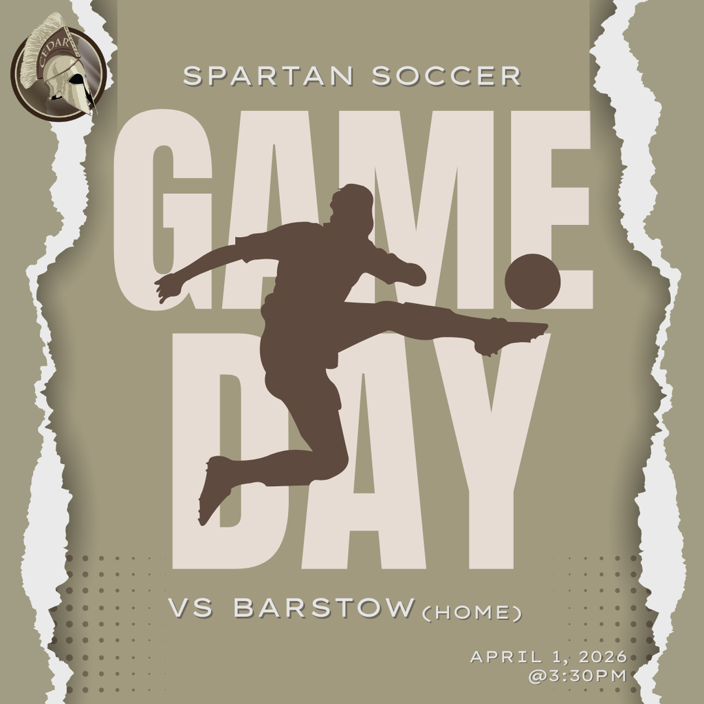 It’s GAME DAY, Spartans! ⚽🔥 Our soccer teams are ready to hit the field with energy, hustle, and Spartan pride. Let’s pack the sidelines and cheer them on to victory—let’s go, Spartans!