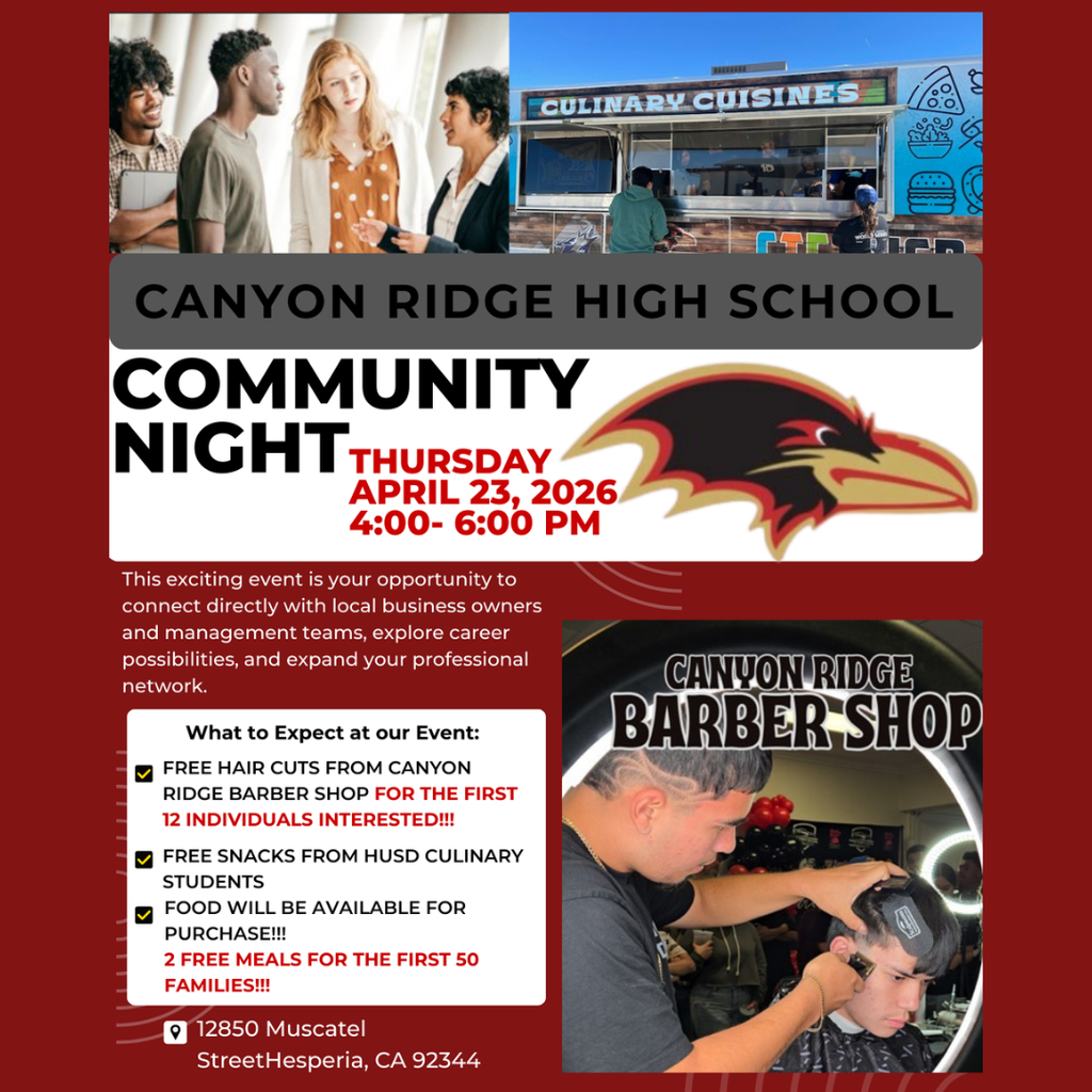 Join us for Canyon Ridge Community Night! 🎉💚 Come out for an evening of connection, fun, and pride as we bring our community together. We can’t wait to see you there! 👏