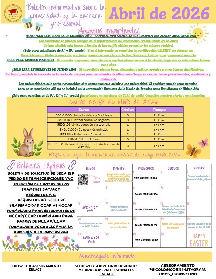 april newsletter span