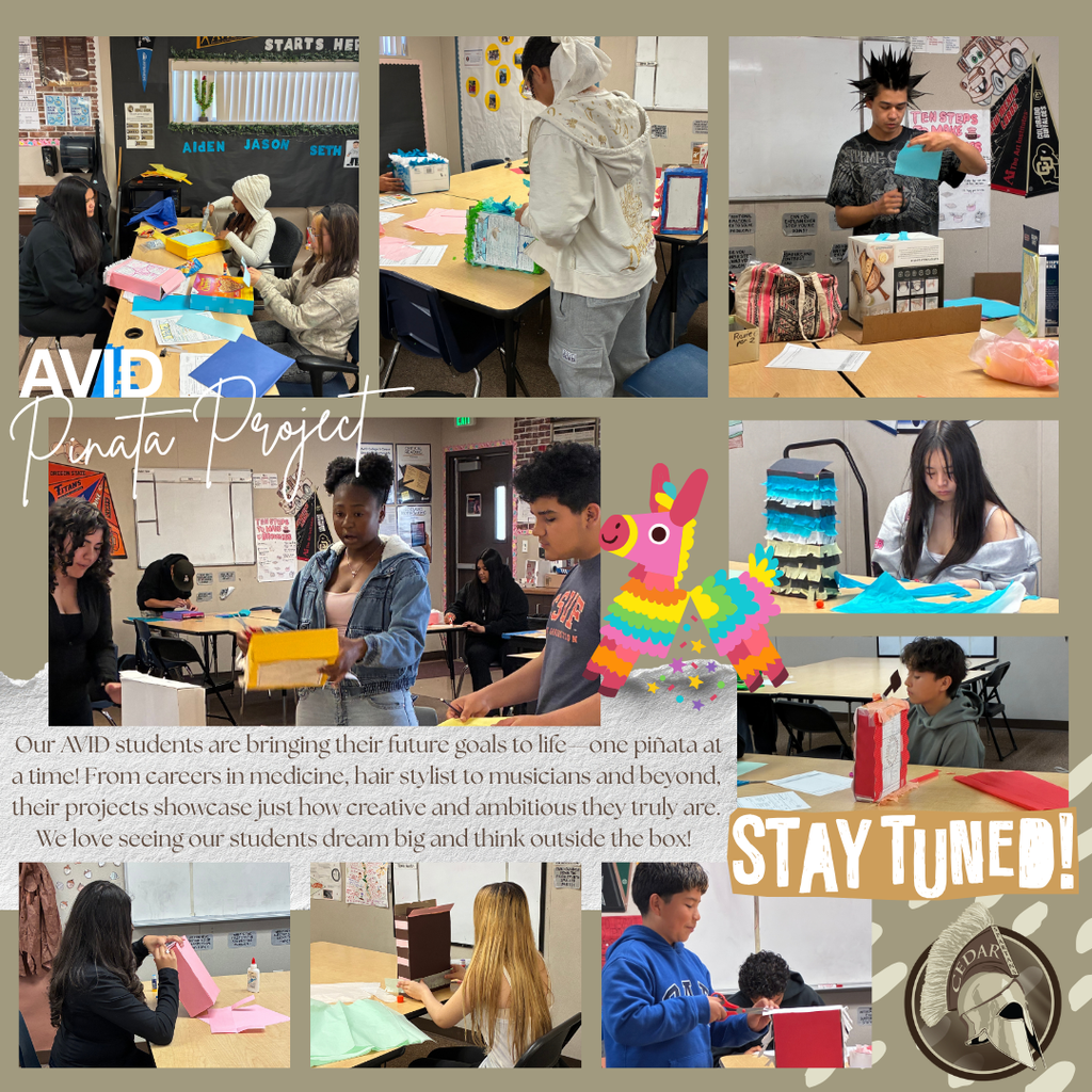  Our AVID students are bringing their future goals to life—one piñata at a time! From careers in medicine, hair stylist to musicians and beyond, their projects showcase just how creative and ambitious they truly are. We love seeing our students dream big and think outside the box! 