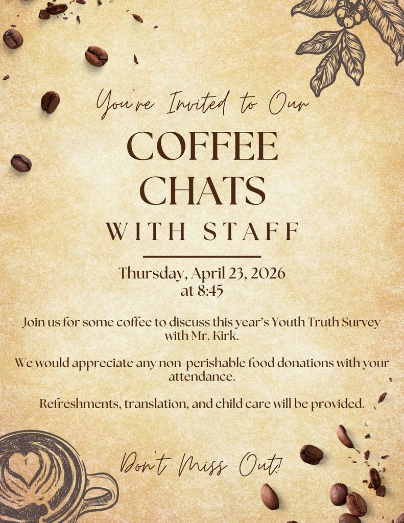 Coffee Chats April 23rd at 8:45 AM