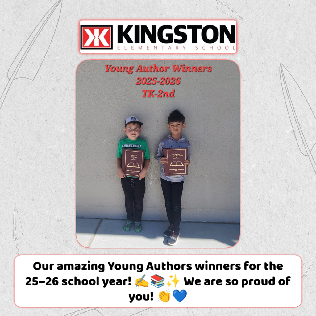 Young Authors winners for the 25-26 school year!