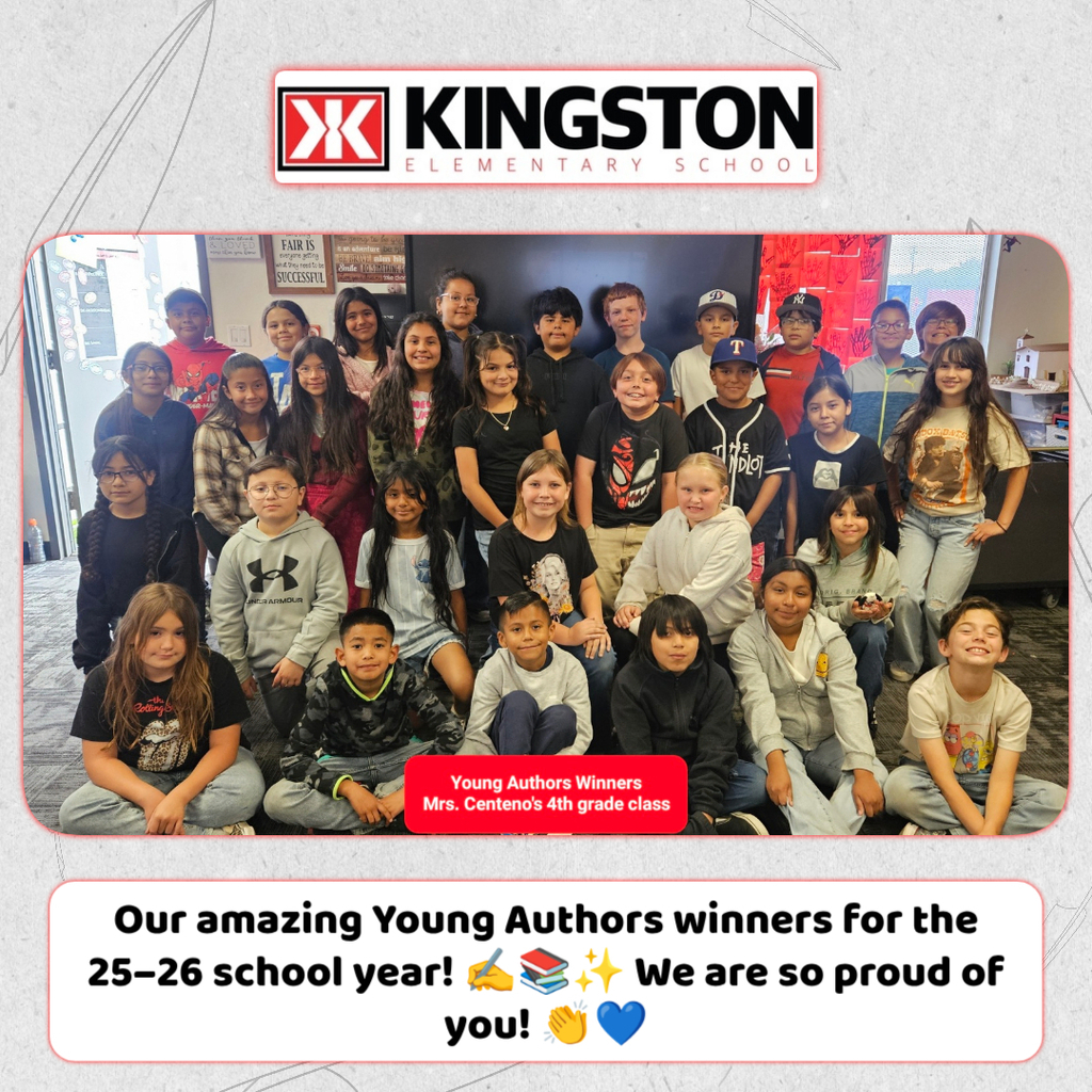 Young Authors winners for the 25-26 school year!