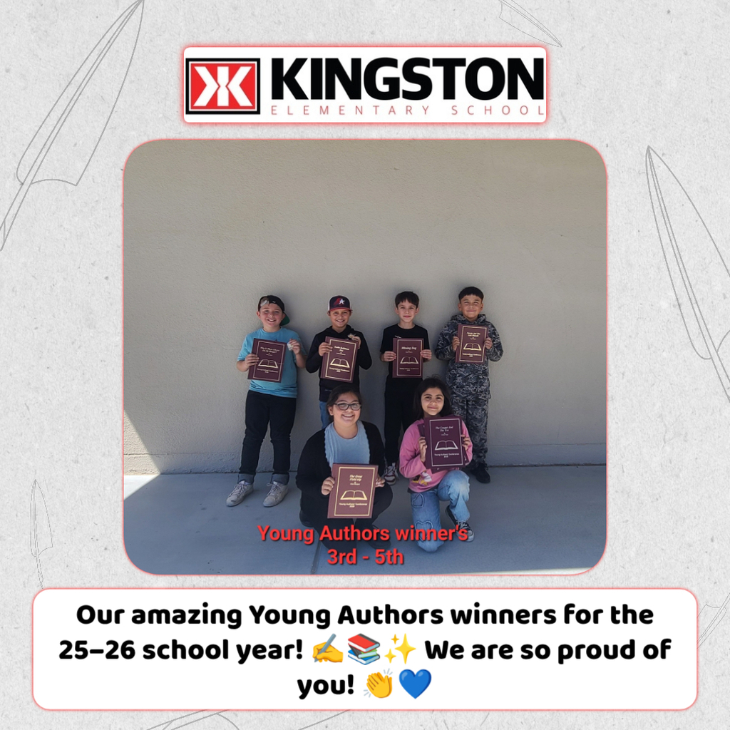 Young Authors winners for the 25-26 school year!