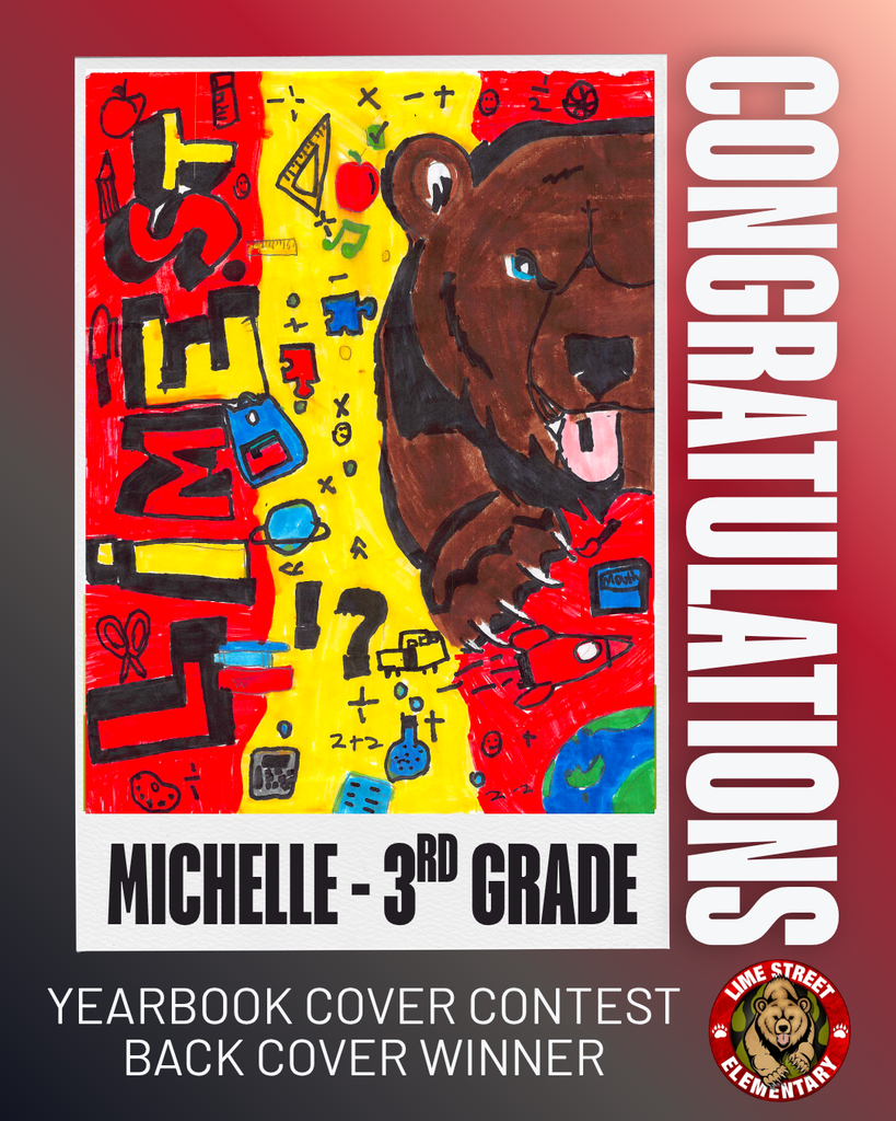 Congratulations! Yearbook cover contest front cover winner, Ayxa! ¡Felicidades! Concurso de portadas para el anuario ganador de la portada, ¡Ayxa!  Congratulation! Yearbook cover contest back cover winner, Michelle! ¡Felicidades! Concurso de portadas para el anuario ganador de la contraportada, ¡Michelle!   #LSBears #LimeStreetElementary #ImpactTheFutureHUSD 