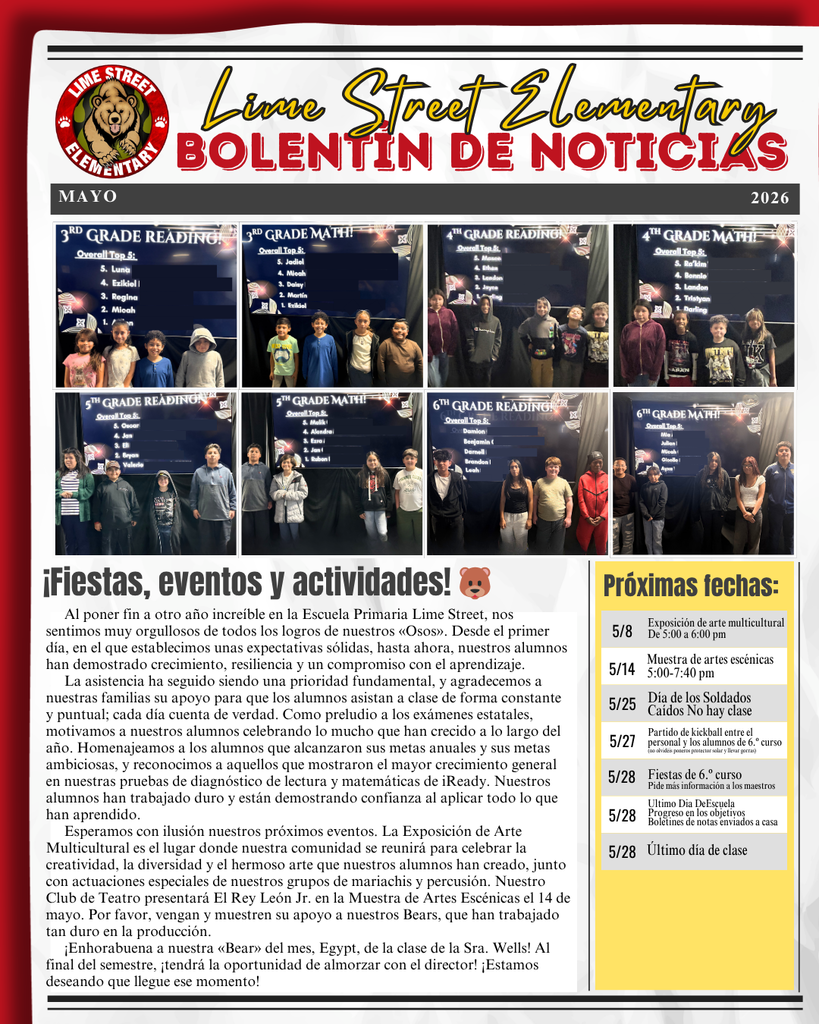Lime Street's Boletín de noticias de mayo