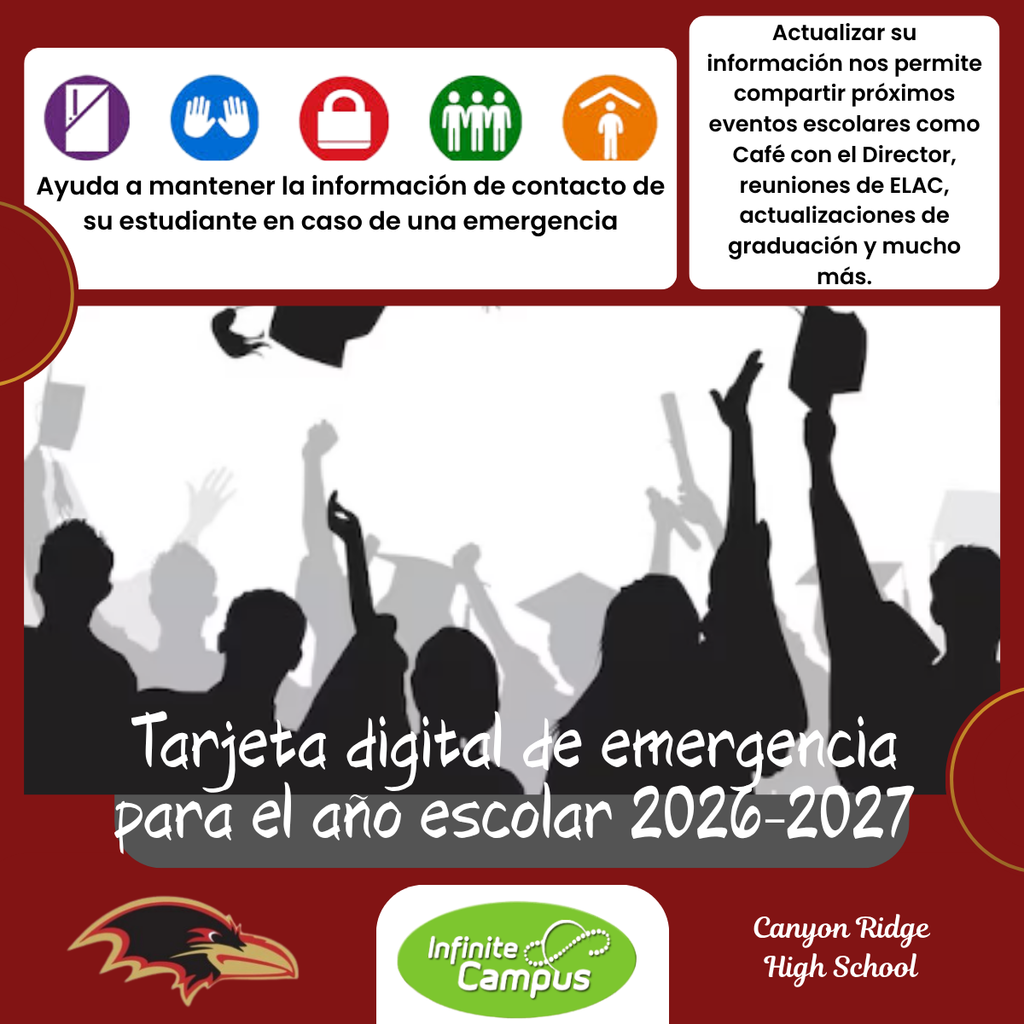 Tarjeta digital de emergencia para el año escolar 2026-2027