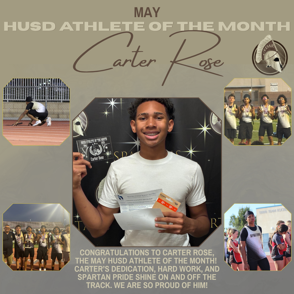 HUSD Student Athlete of the Week - Carter Rose