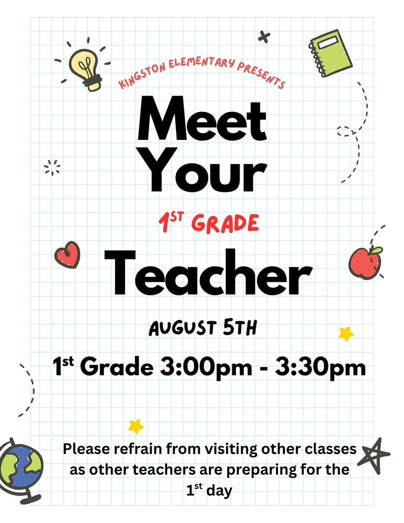 1st Grade Meet the Teacher Flyer