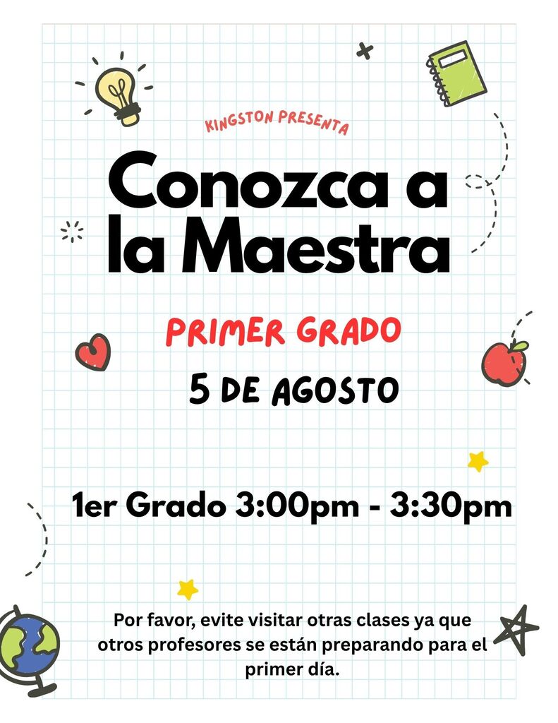 1st Grade Meet the Teacher Flyer