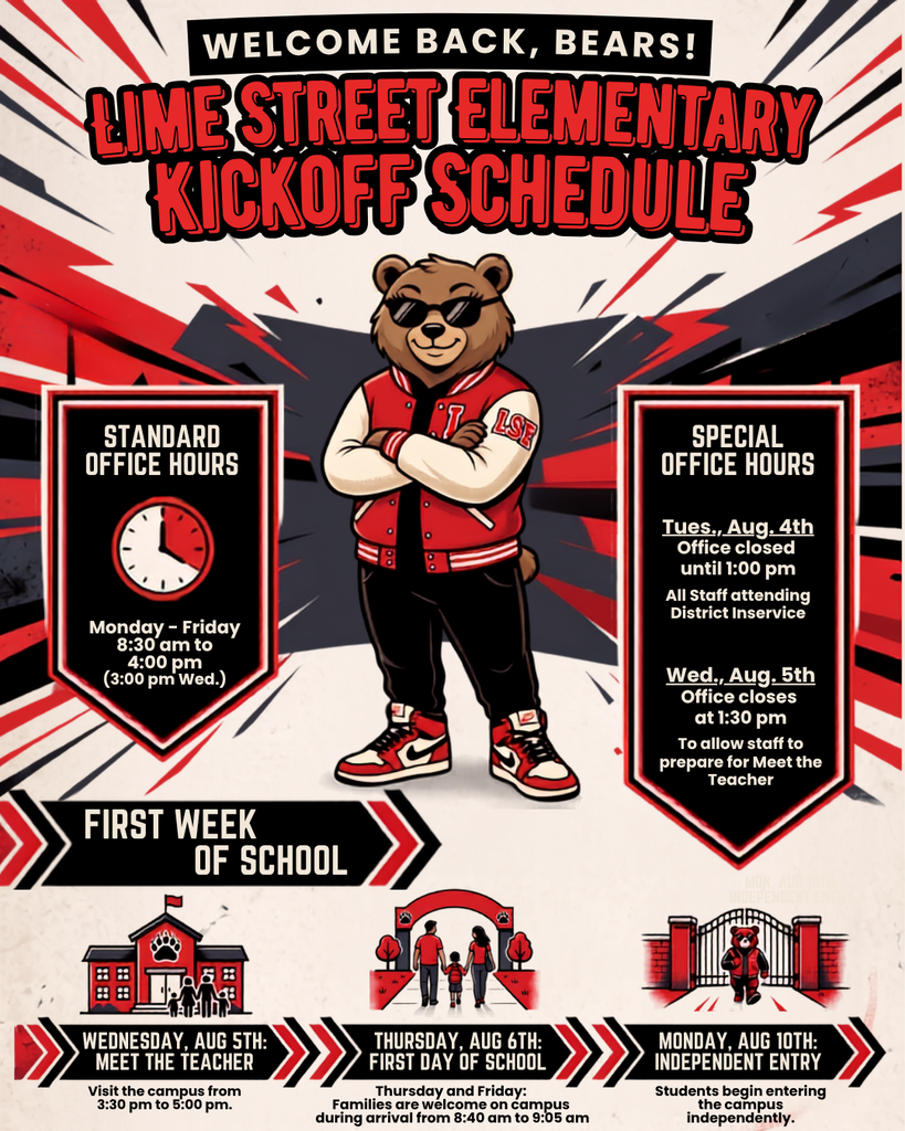 Lime Street Elementary Kickoff Schedule!¡ Escuela primaria de Lime Street calendario de inicio de la temporada!