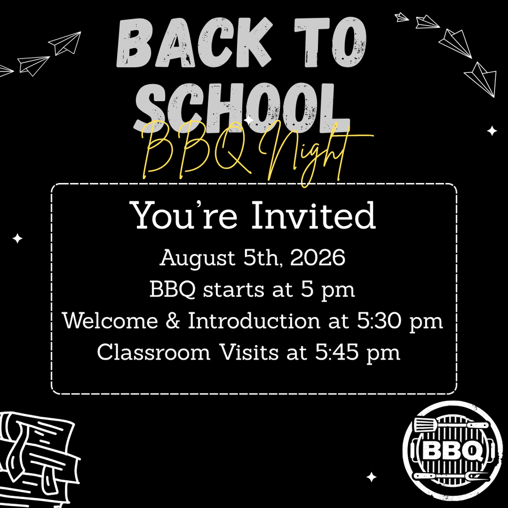 🏫 Parents & Families—We'd Love to See You at Back to School Night!  Your involvement plays an important role in your student's success. We invite you to join us for Back to School Night to meet teachers, learn about the upcoming school year, and build a strong home-school partnership.  📅 Wednesday, August 5, 2026 🕕 5–6:30 pm  We look forward to welcoming you and working together to support our Spartans throughout the school year!