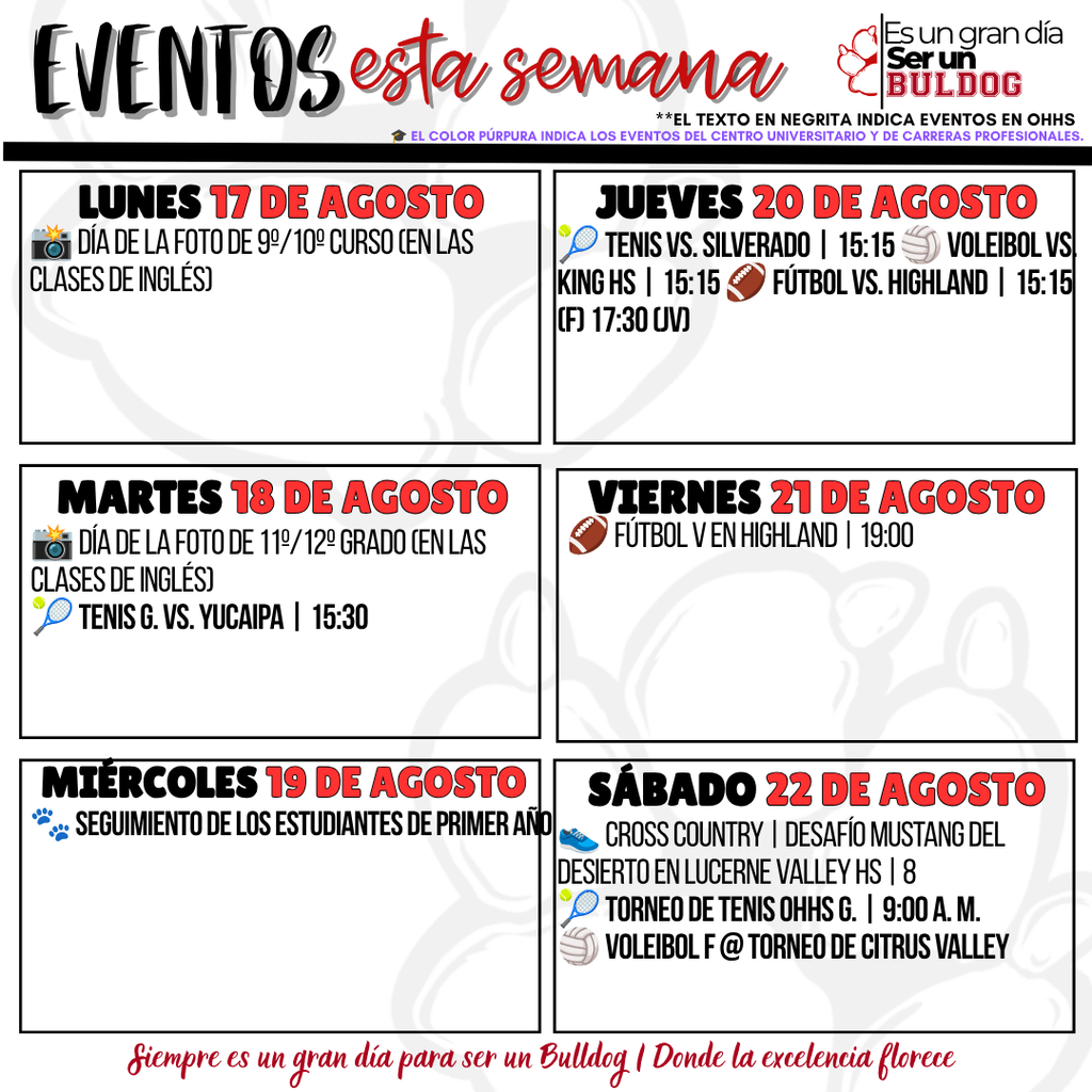Weekly Events Week 2: 8-17 to 8-23 (Page 3)