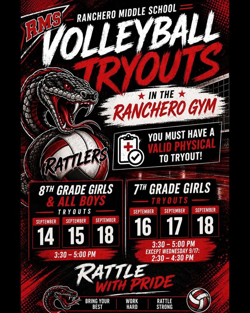 Volleyball Tryouts Flyer