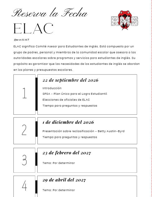ELAC #1 Meeting
