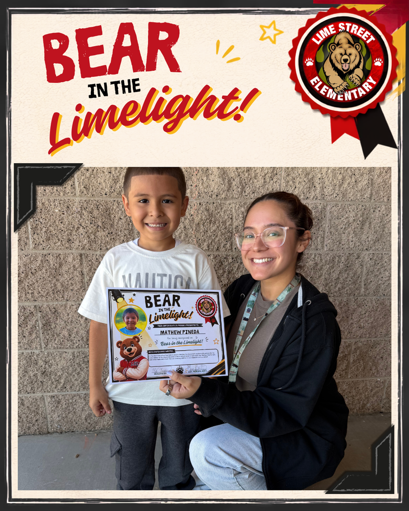 Bear in the Limelight Mathew and Miss Ontiveros
