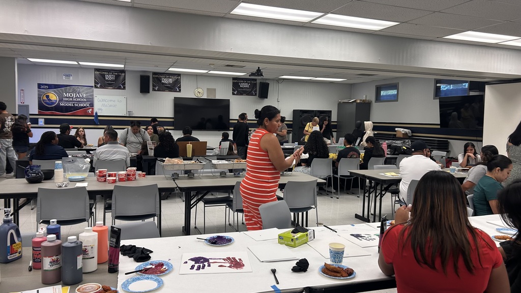 Picture of the whole room with various activities.