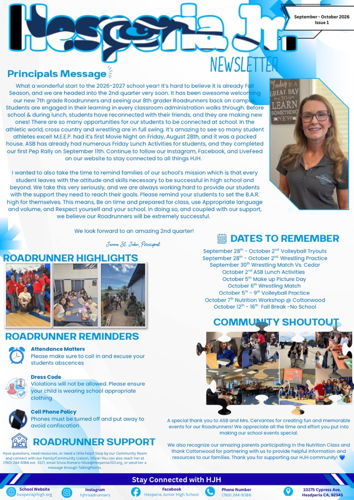 September & October Newsletter Eng