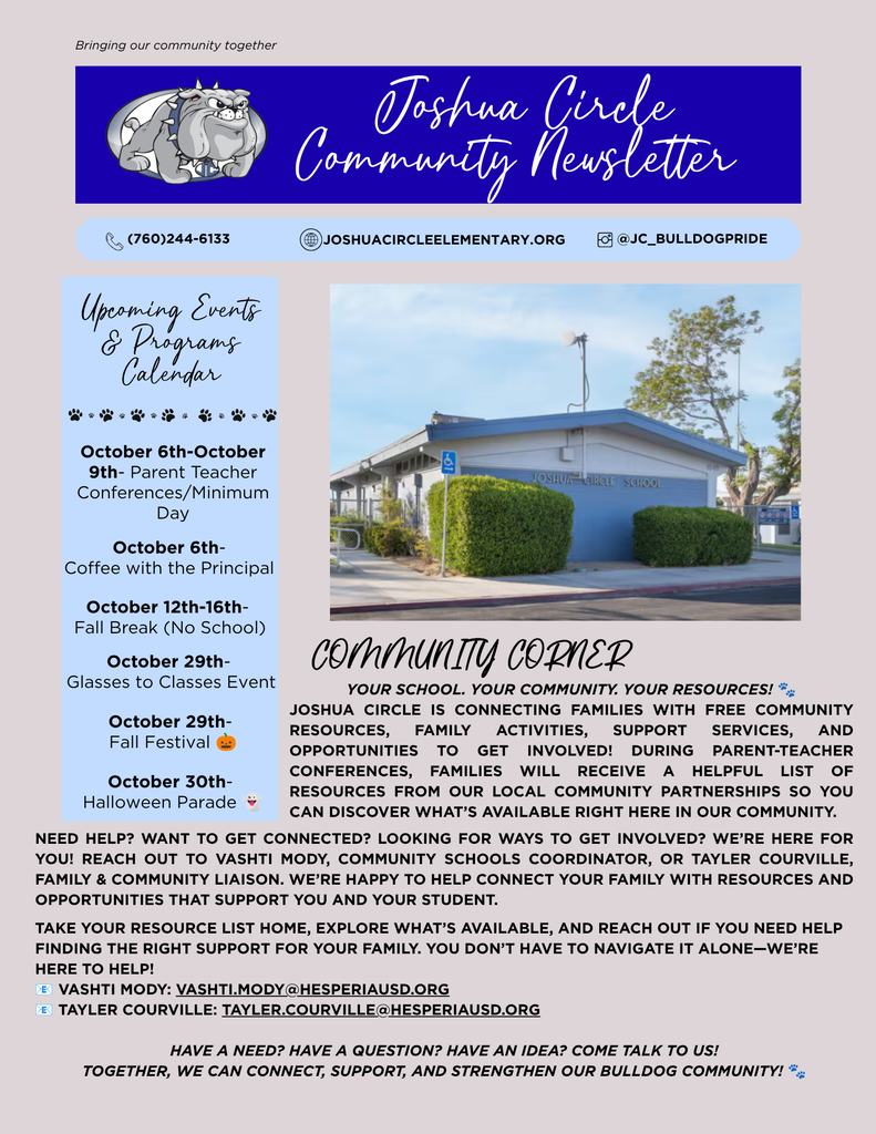 September Newsletter- Community Corner!