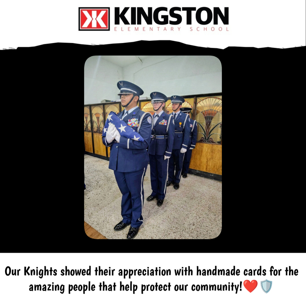 Thankful thursday post showing the cards our knights made for first responders