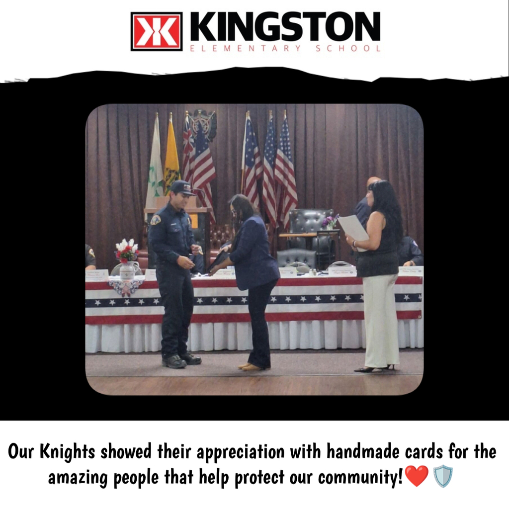Thankful thursday post showing the cards our knights made for first responders