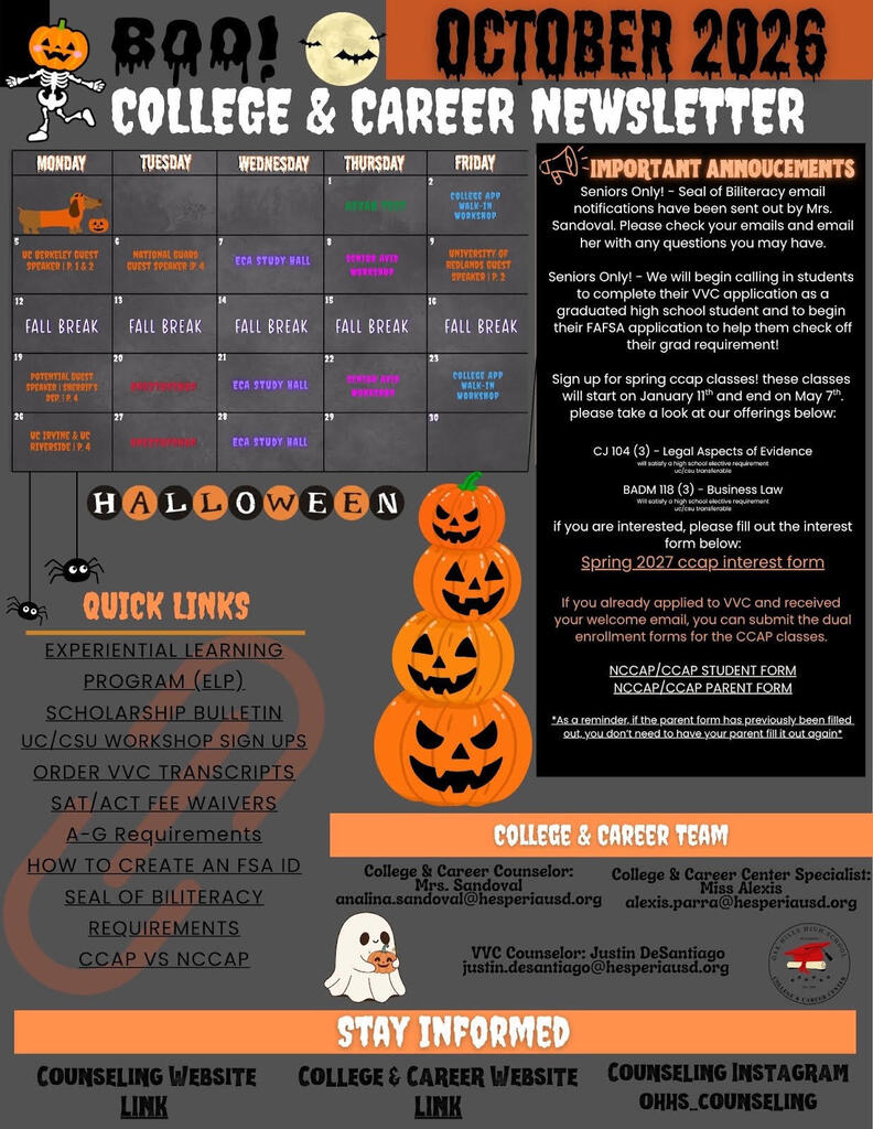 College N Career Oct 2026 Newsletter English